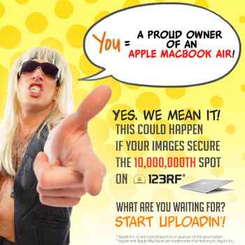 Как выиграть ноутбук Apple Macbook Air от 123rf?