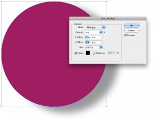 эффект Тень или Drop Shadow в Adobe Illustrator