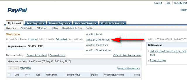 личный кабинет Paypal
