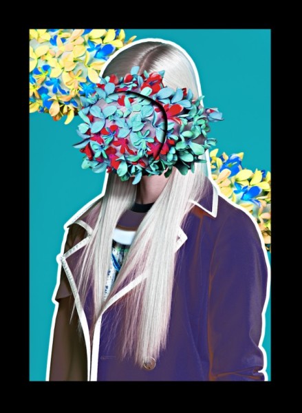 Zine-культура: портрет девушки с лицом из листьев