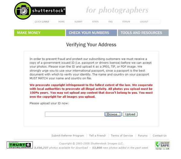 Shutterstock How to register on Shutterstock