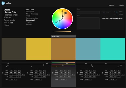 Free color selection tools