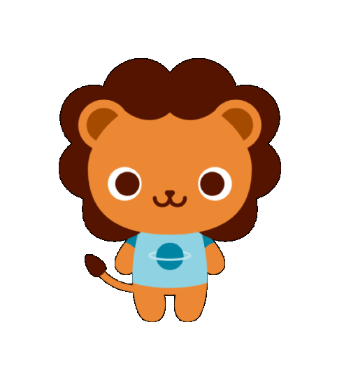 cute lion cub in a drawing